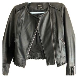 Zara black faux leather jacket!